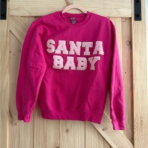 Hot Pink Santa baby Sweatshirt